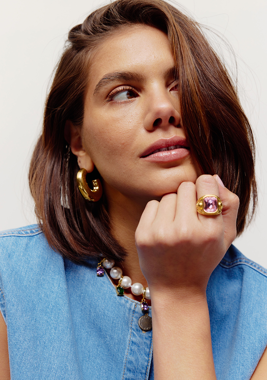 Harper & Yve Mia ring HS25BACC13 Roze