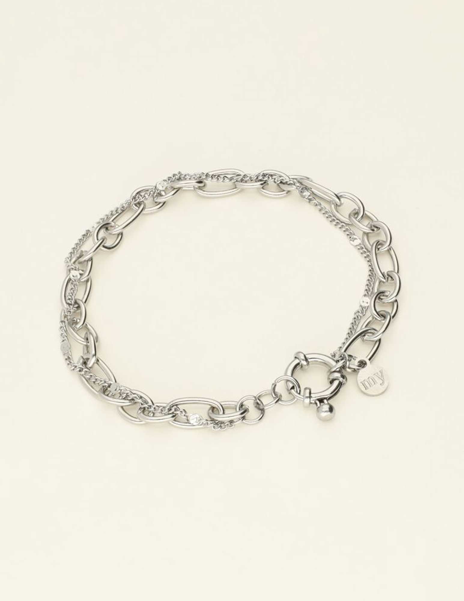 My Jewellery Dubbele schakelarmband MJ09413 Zilver