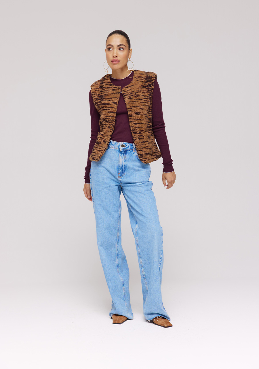 Harper & Yve Gilet Demi DW25N211 Bruin