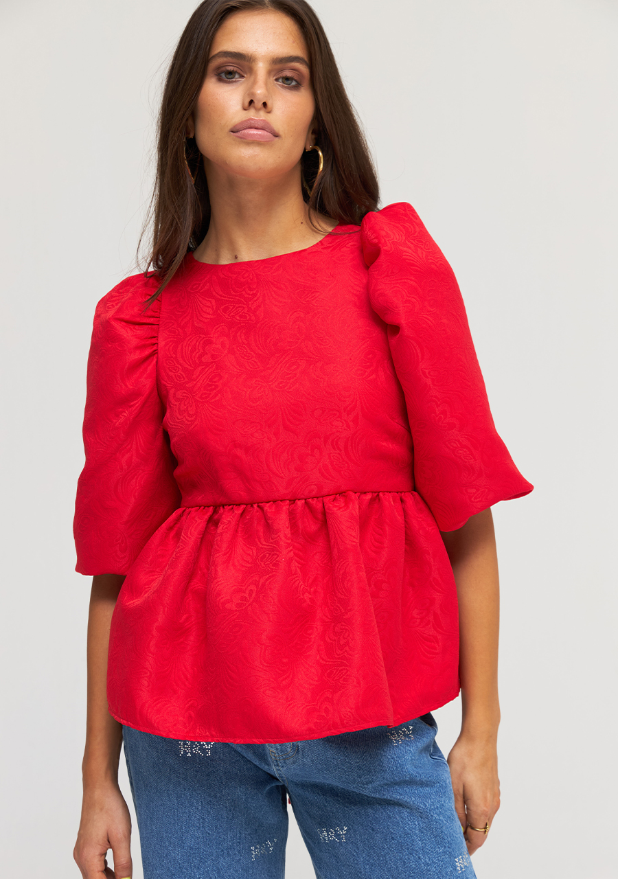 Harper & Yve Top Vivian DW24P606 Rood