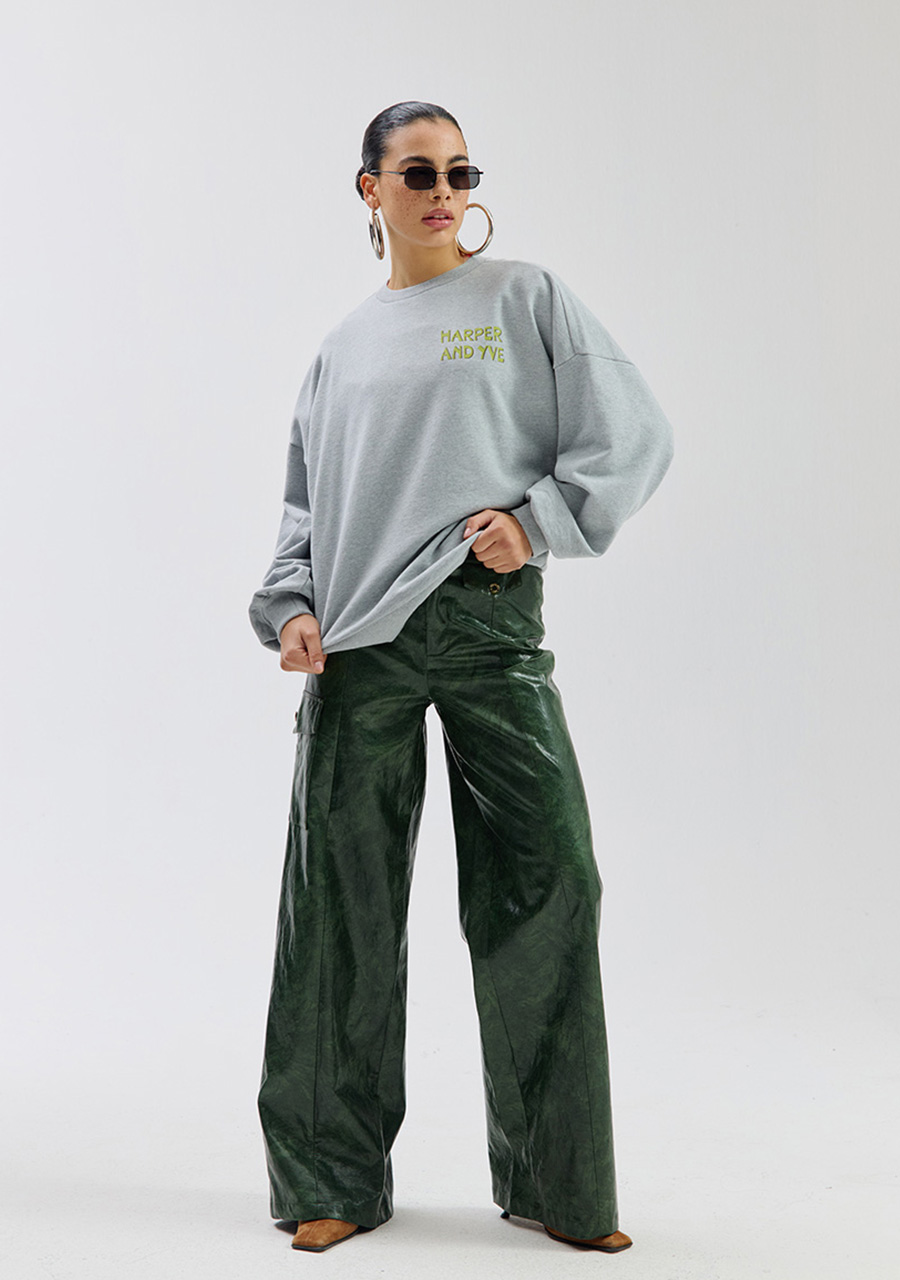 Harper & Yve Sweater Club Avocado SS6Y502 Grijs