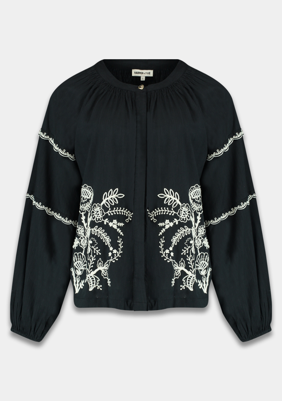 Harper & Yve Blouse Kady DW24C602 Zwart