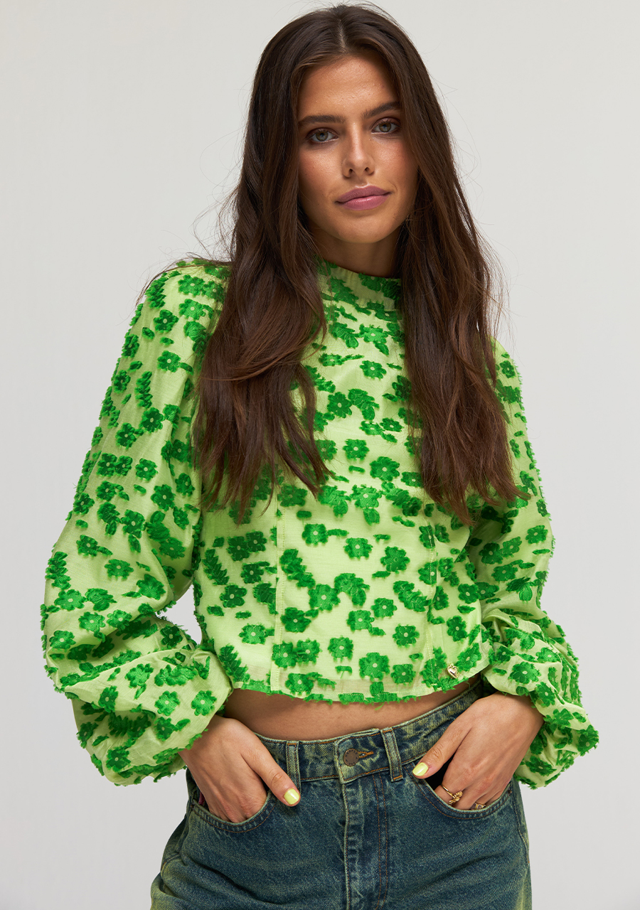 Harper & Yve Blouse Floor AW24P610 Groen Harper & Yve Blouse Floor AW24P610 Groen