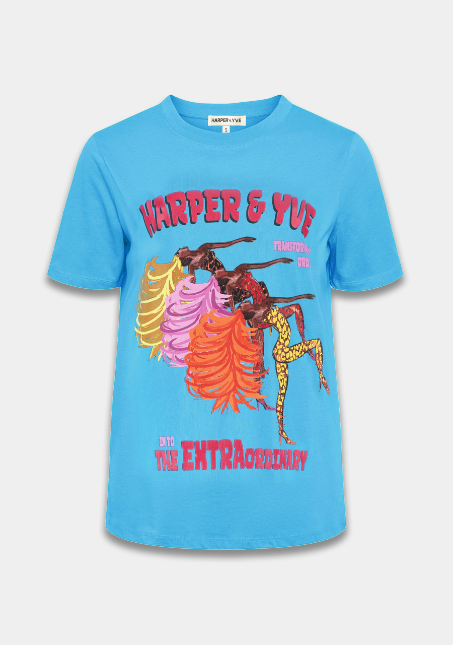 Harper & Yve T-shirt Extraordinary SS25Y303 Blauw