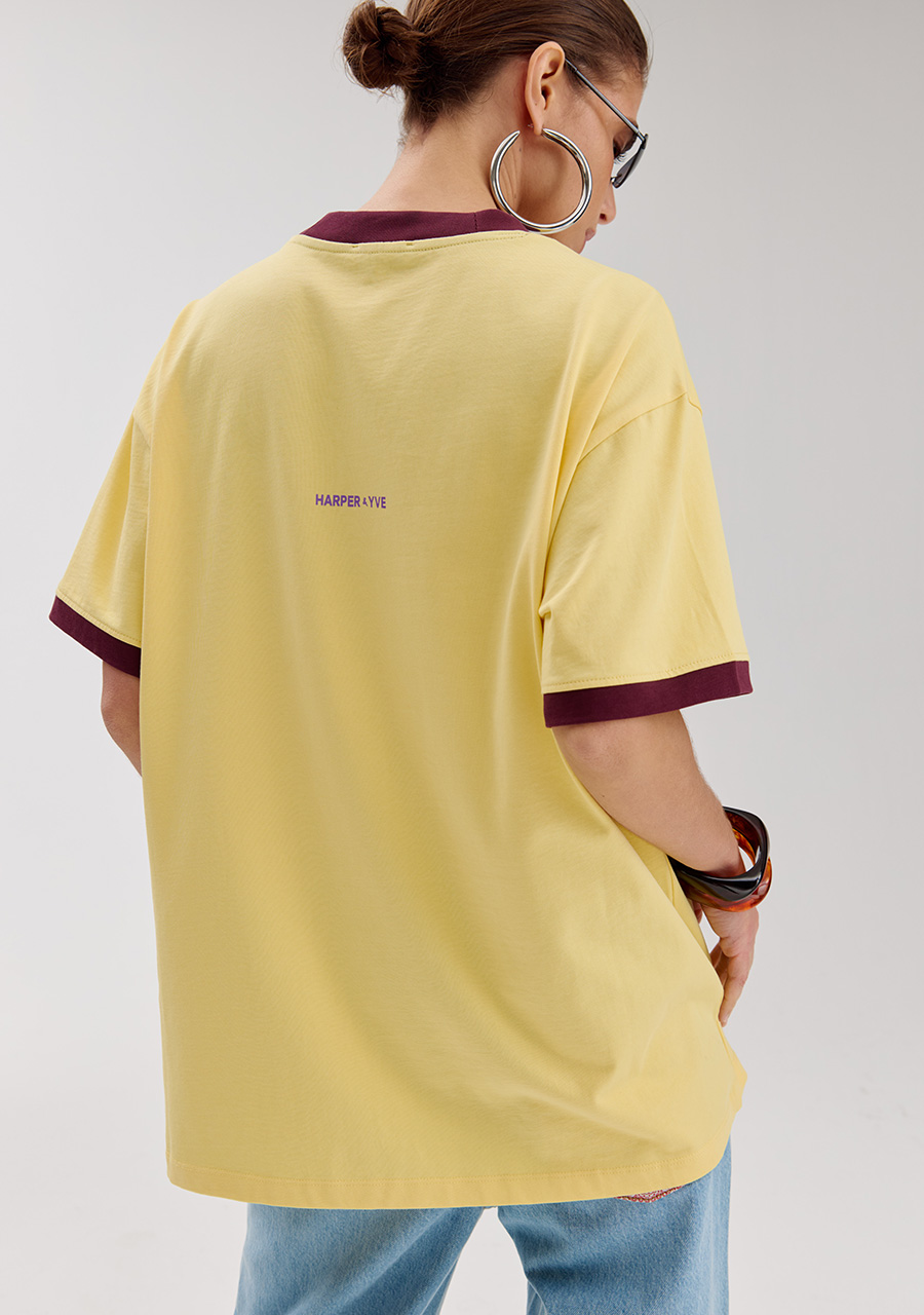 Harper & Yve T-shirt Mexico SS6Y306 Licht geel