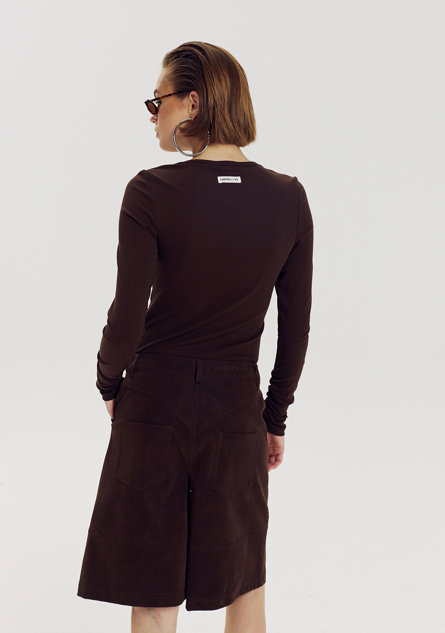 Harper & Yve Top Jason AW6P620 Donker bruin