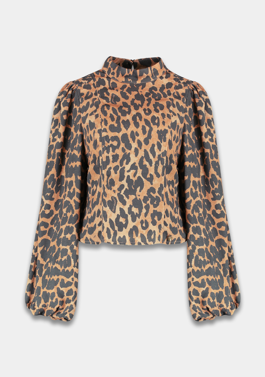 Harper & Yve Blouse Floor AW24P611 Bruin