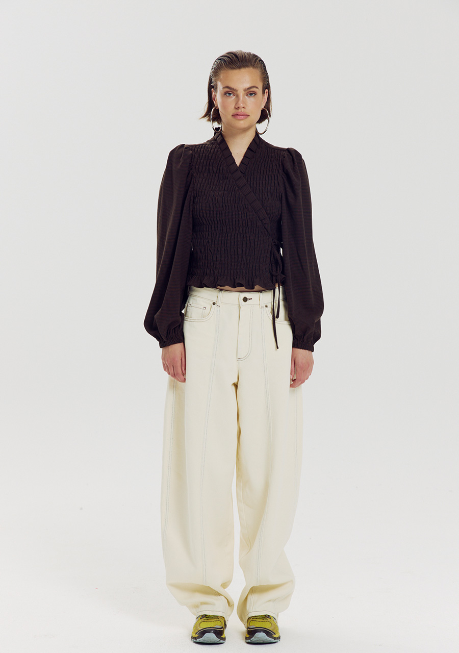 Harper & Yve Blouse Debby AW6P601 Donker bruin