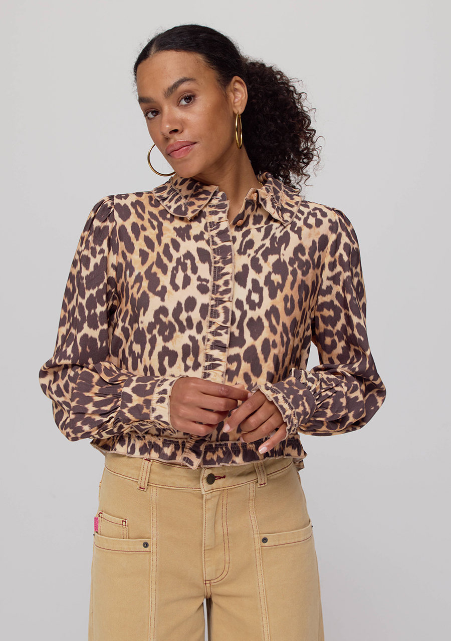 Harper & Yve Blouse Ellie AW25P609 Bruin