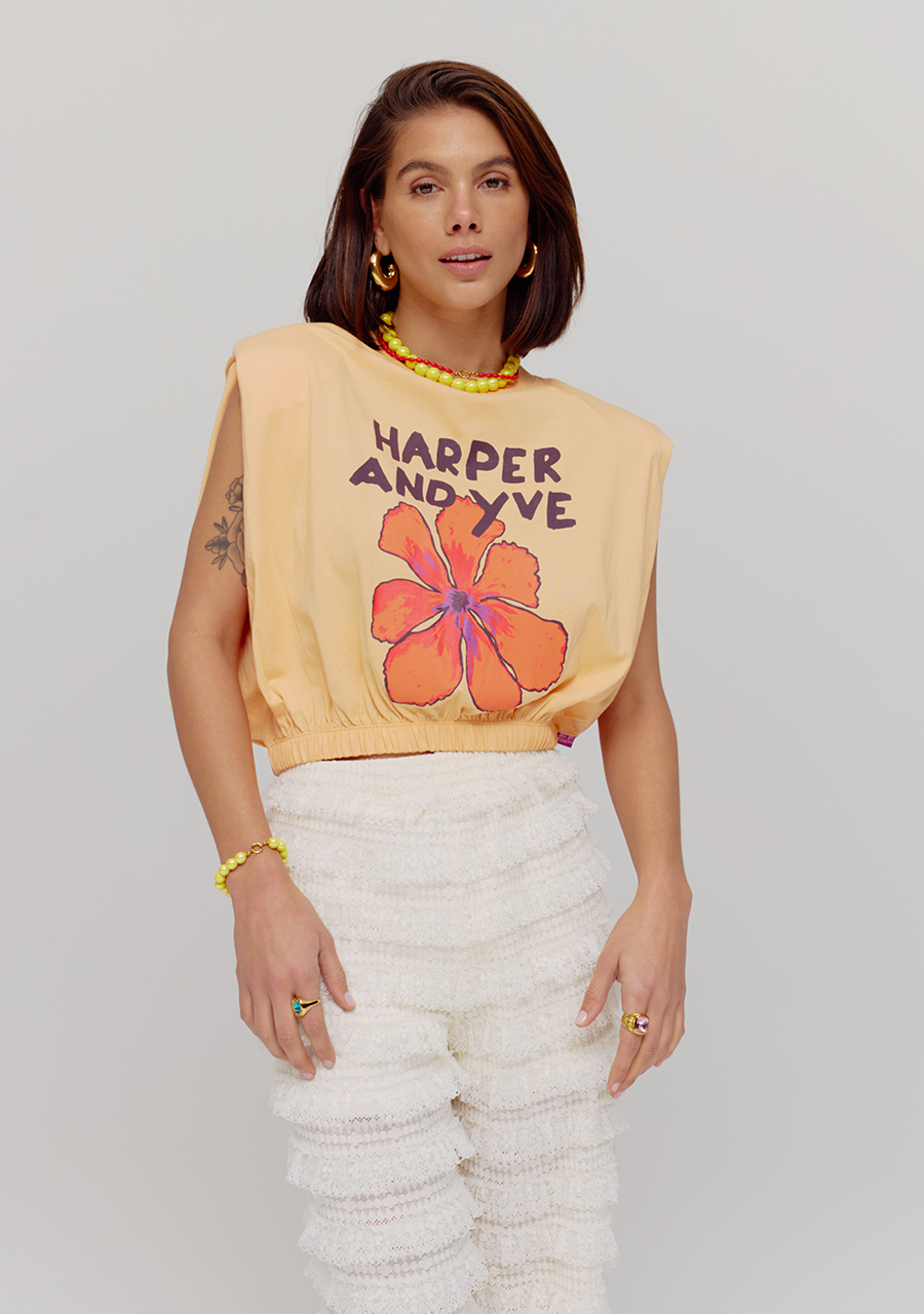 Harper & Yve Top Muscle HS25Y304 Oranje Harper & Yve Top Muscle HS25Y304 Oranje