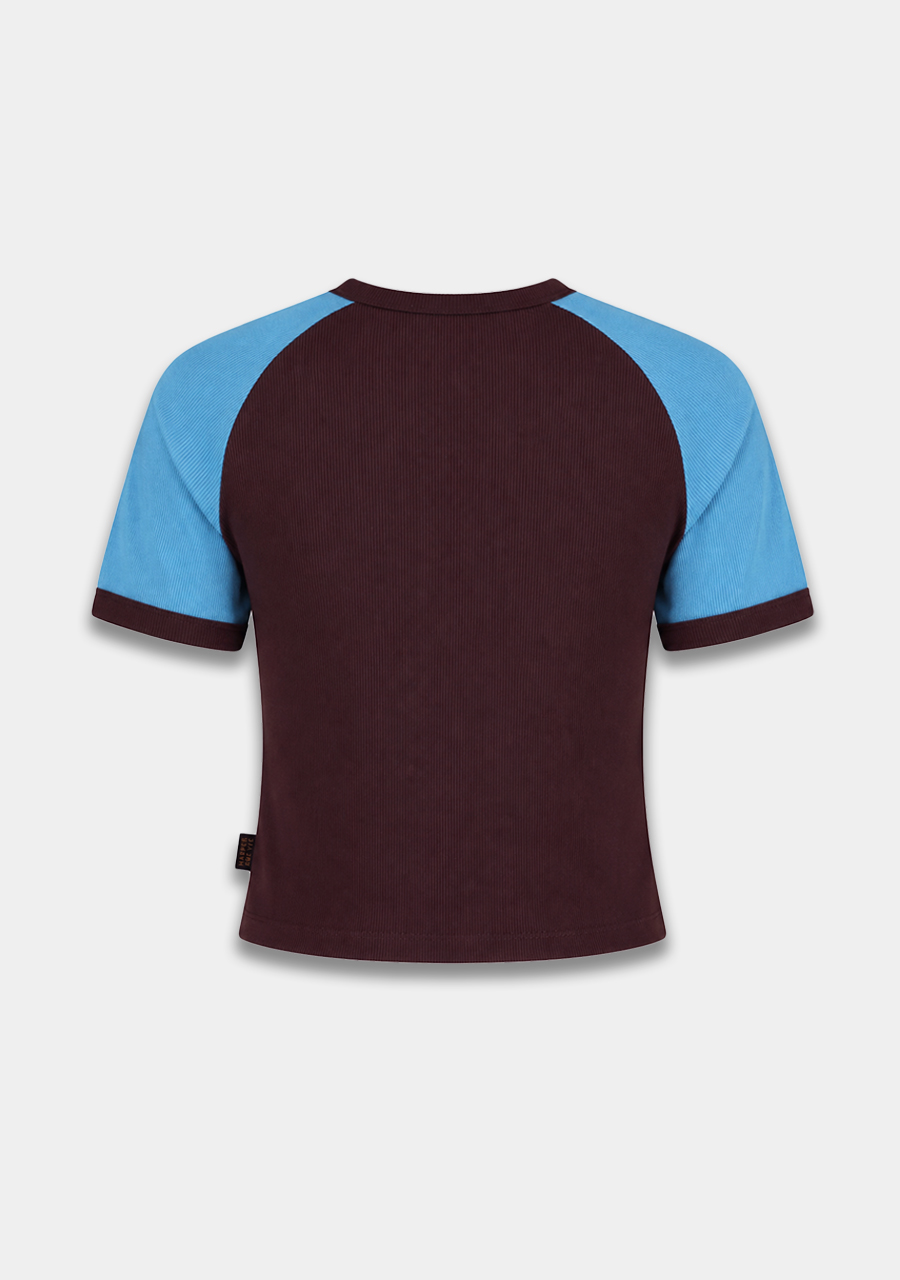 Harper & Yve T-shirt Cyrus AW6Y306 Donker bruin