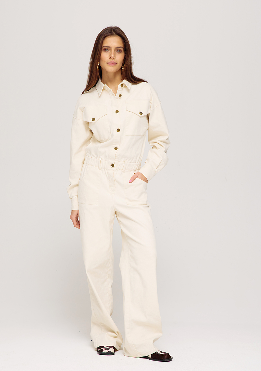 Harper & Yve Jumpsuit Jacky SS25P701 Wolwit-ecru