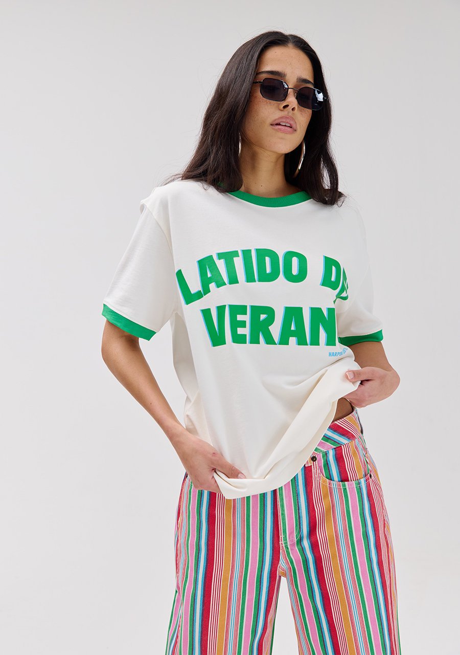 Harper & Yve T-shirt Latido HS6Y301 Wolwit-ecru