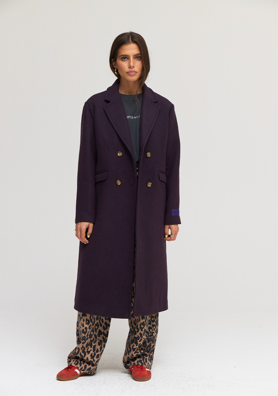 Harper & Yve Mantel Hazel AW24N221 Paars