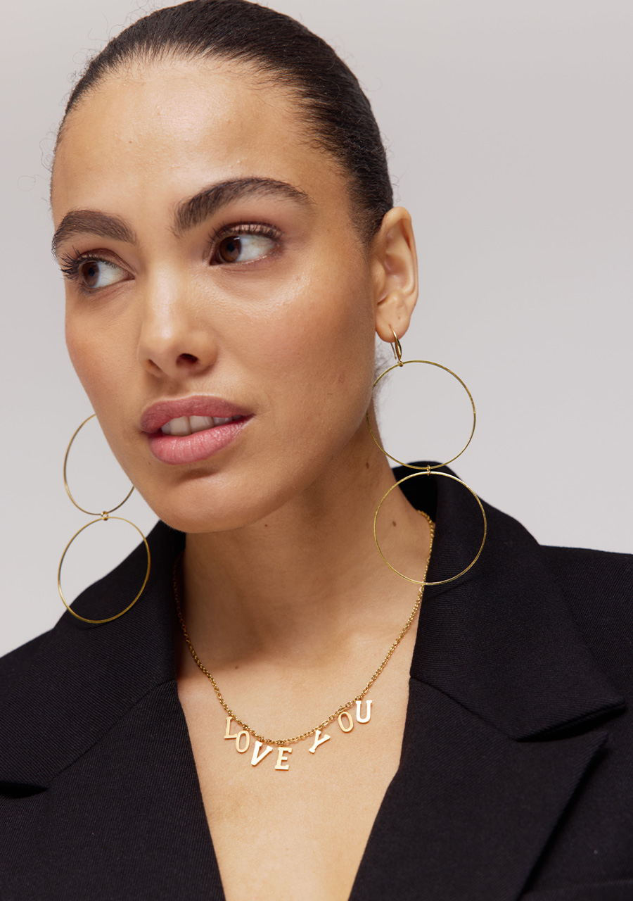 Harper & Yve Ketting Love you DW25BACC13 Goud