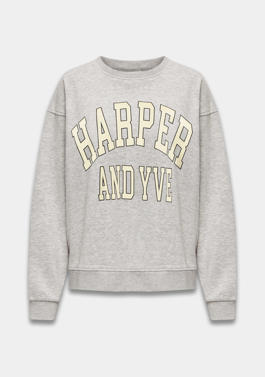 Harper & Yve Sweater Varsity DW25Y501 Grijs