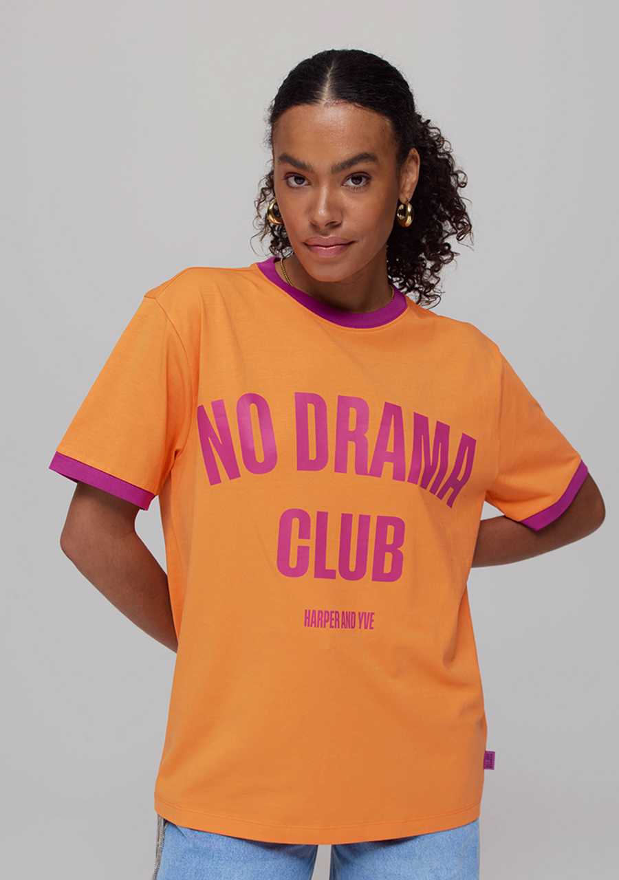 Harper & Yve T-shirt Drama club AW25Y303 Oranje