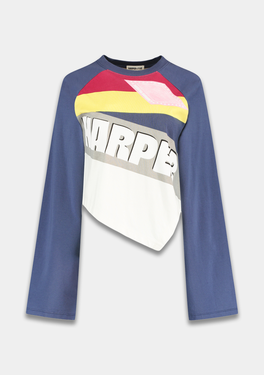 Harper & Yve Shirt Mexican summer SS6Y500 Raf blauw