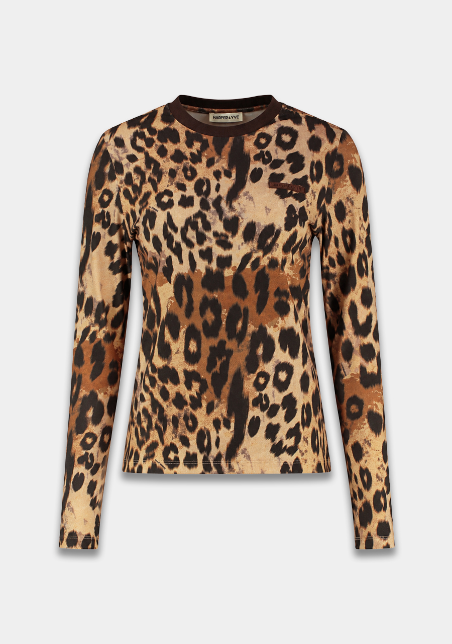 Harper & Yve T-shirt Lolita AW6P617 Bruin