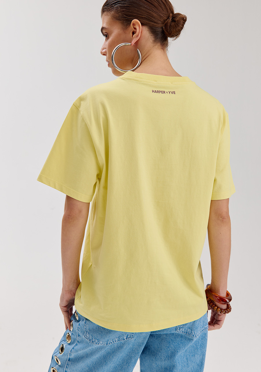 Harper & Yve T-shirt Mexicansun HS6Y308 Geel