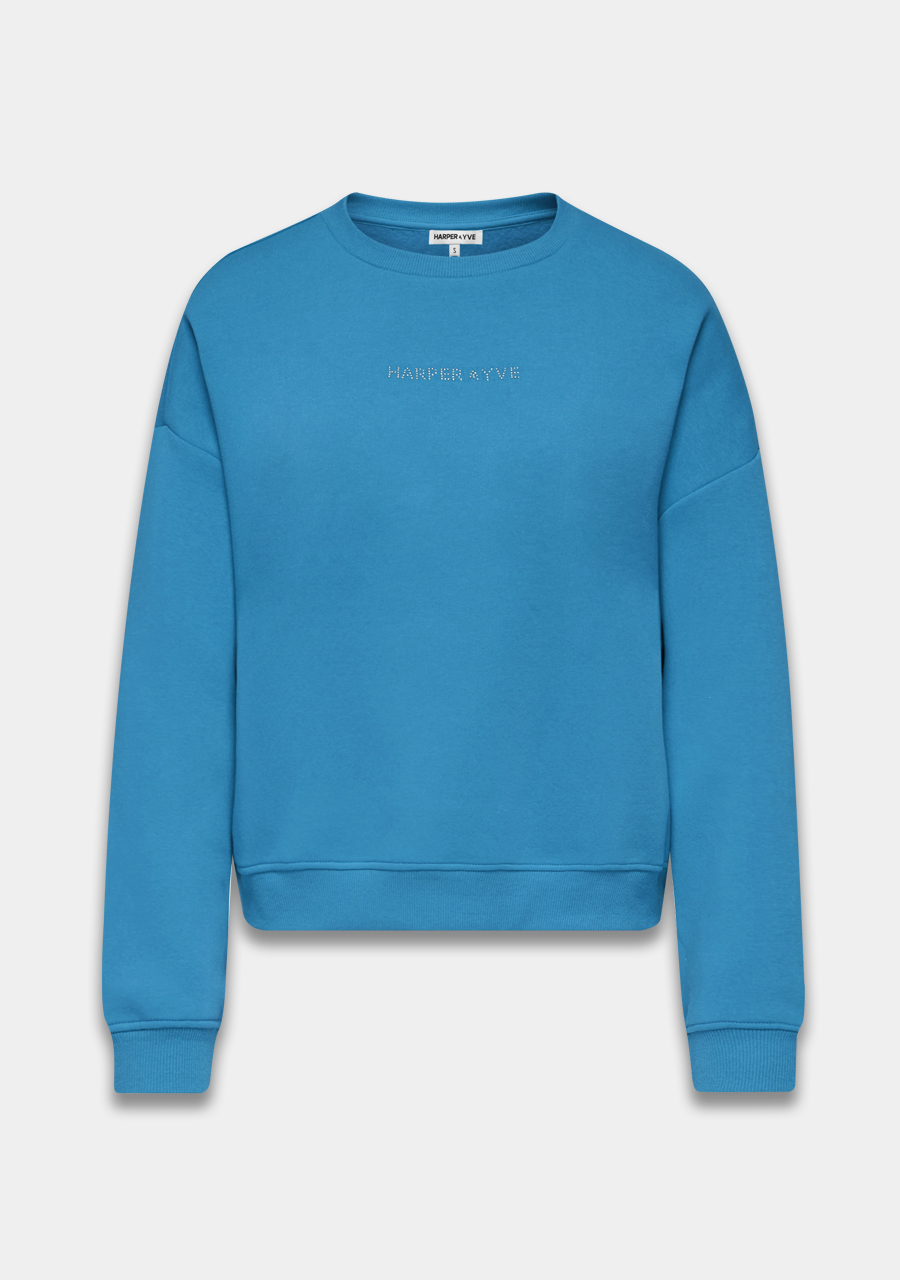 Harper & Yve Sweater Rhinestone AW25Y511 Blauw