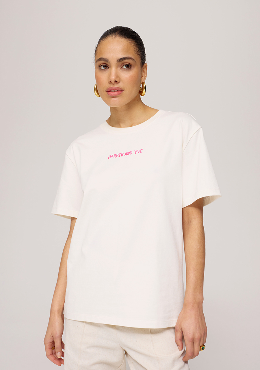 Harper & Yve T-shirt Lobbi HS25Y301 Wolwit-ecru