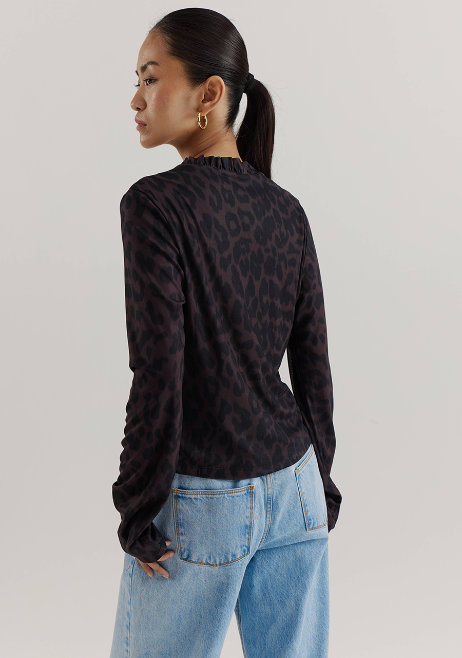 Harper & Yve Blouse Lionne AW25P619 Donker bruin