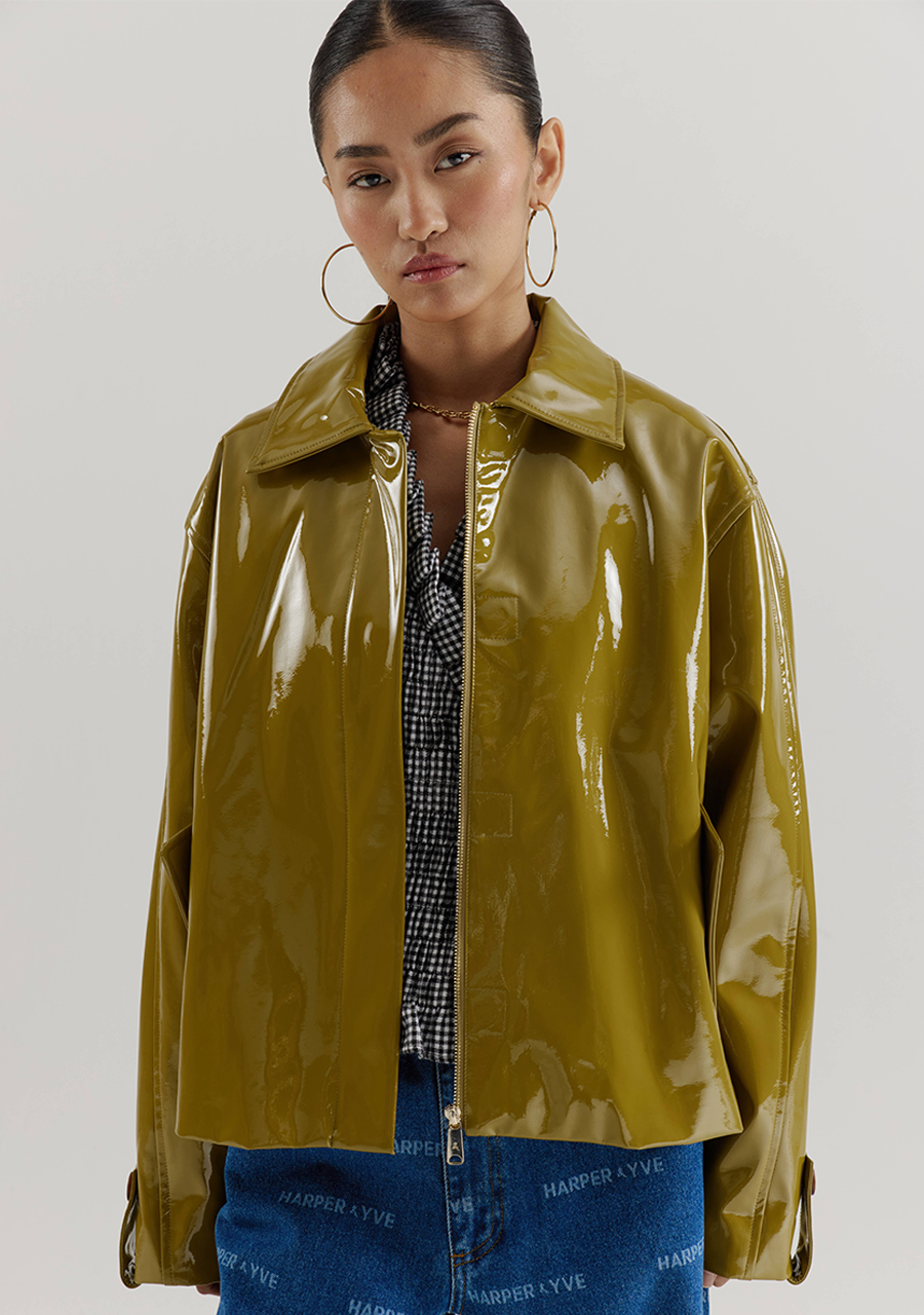 Harper & Yve JACKET RANDY AW25N208 Olijf Groen