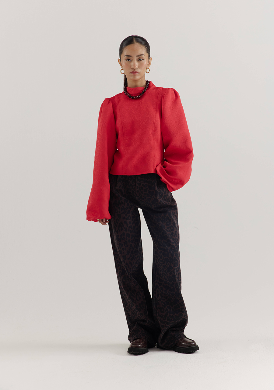 Harper & Yve Blouse Floor AW25P612 Rood