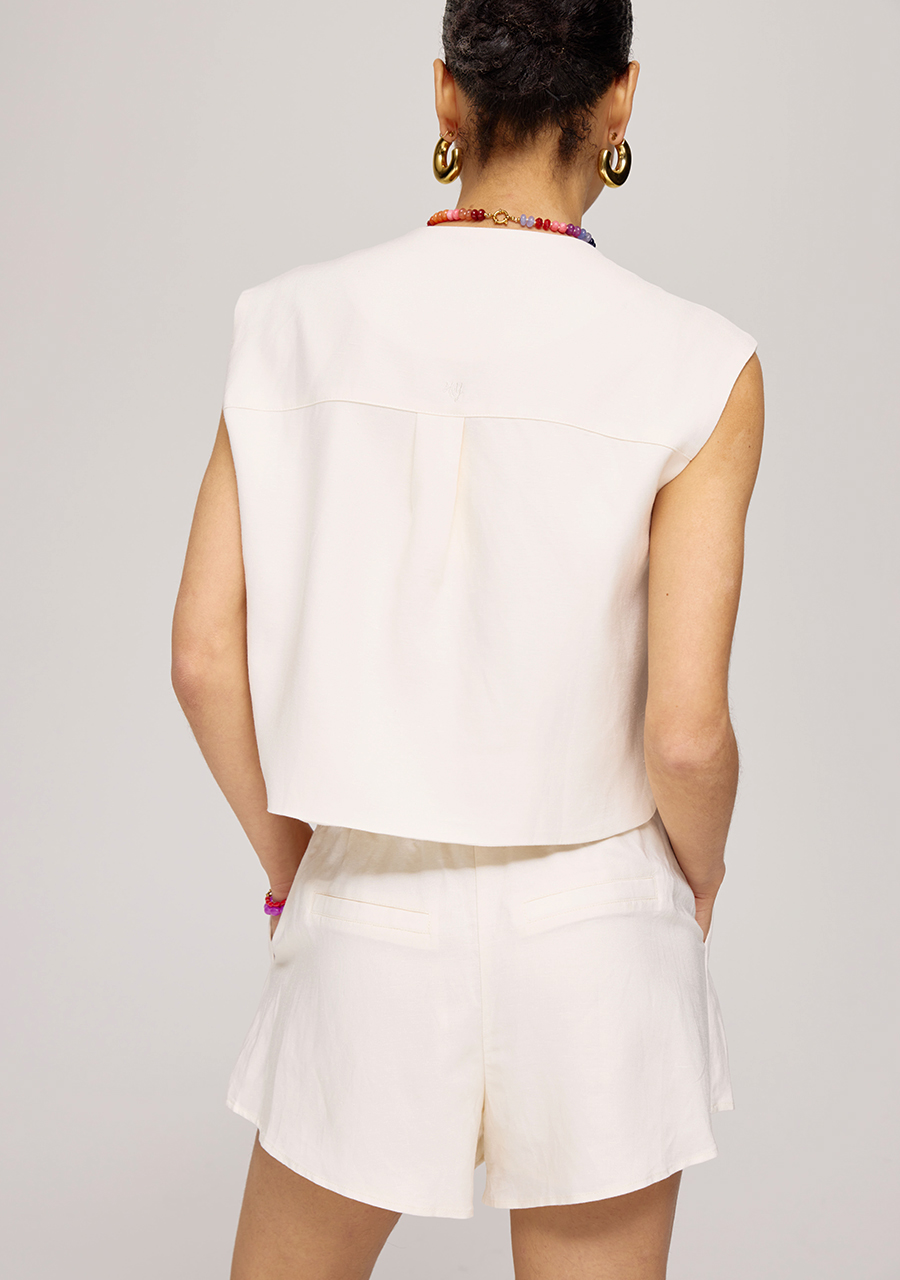 Harper & Yve Gilet Shelby HS25P202 Ecru