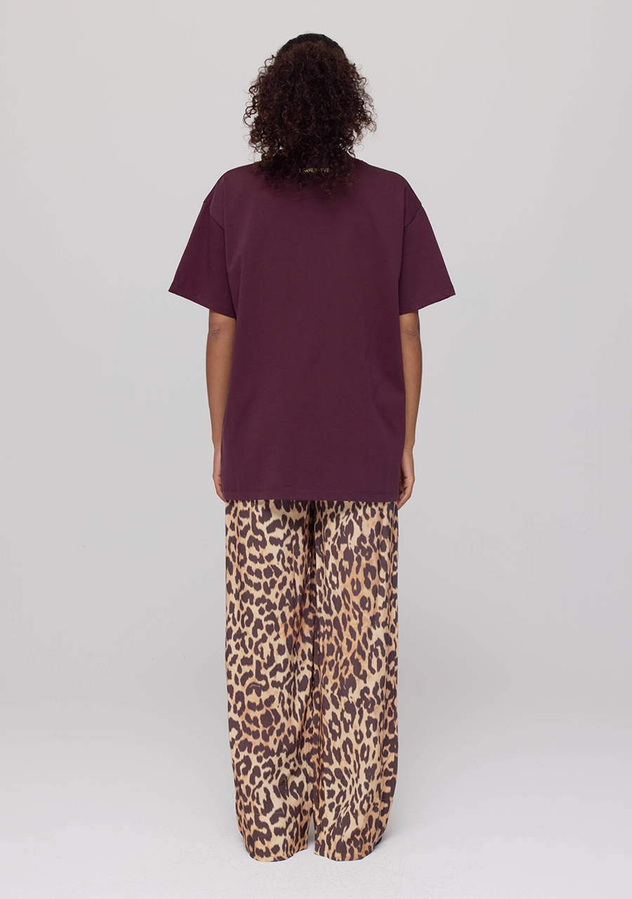 Harper & Yve T-shirt Dramaqueen AW25Y301 Donker bruin