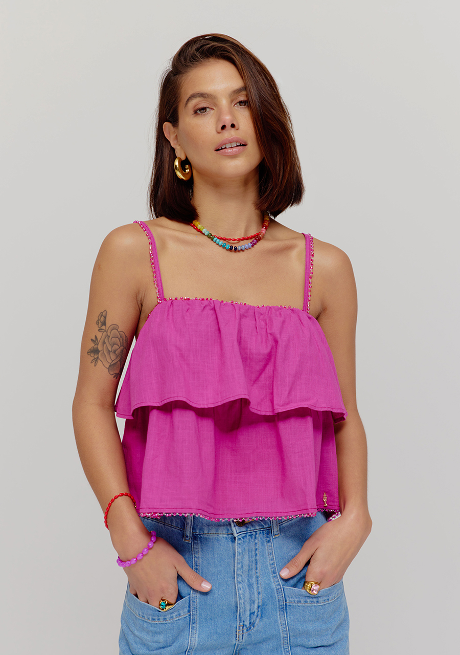 Harper & Yve Top Maye HS25P409 Donker Paars