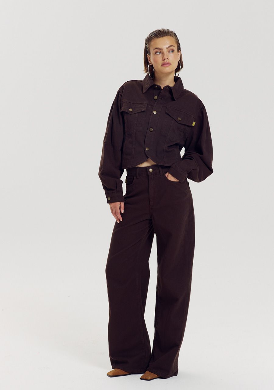 Harper & Yve Broek Mayra AW6D101 Donker bruin