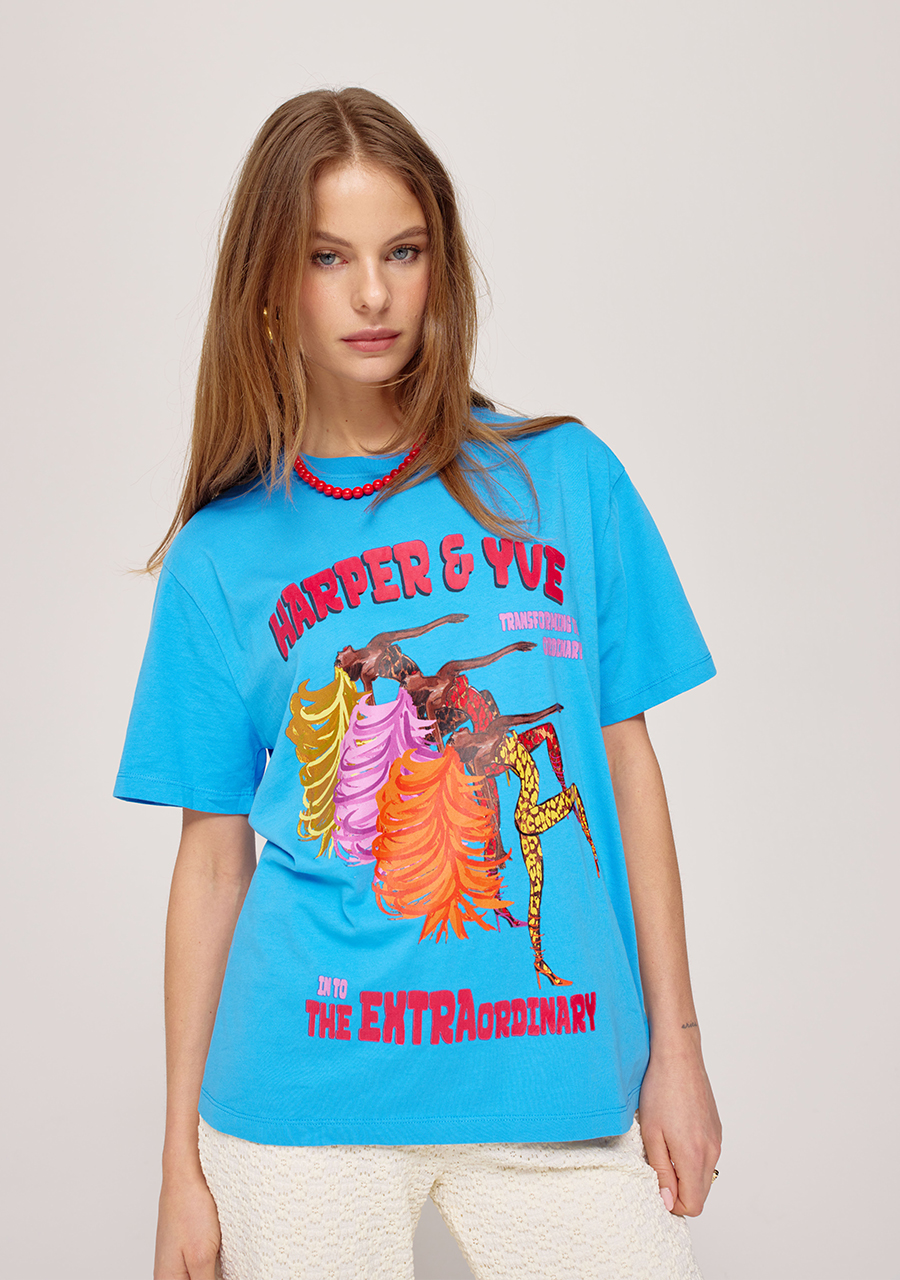 Harper & Yve T-shirt Extraordinary SS25Y303 Blauw