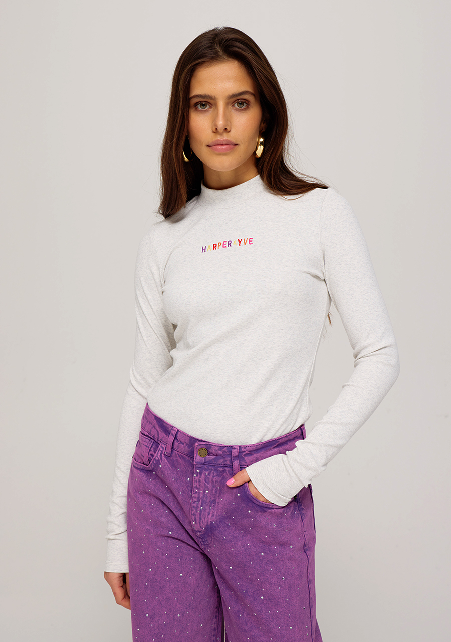 Harper & Yve Top Jane SS25P500 Licht grijs