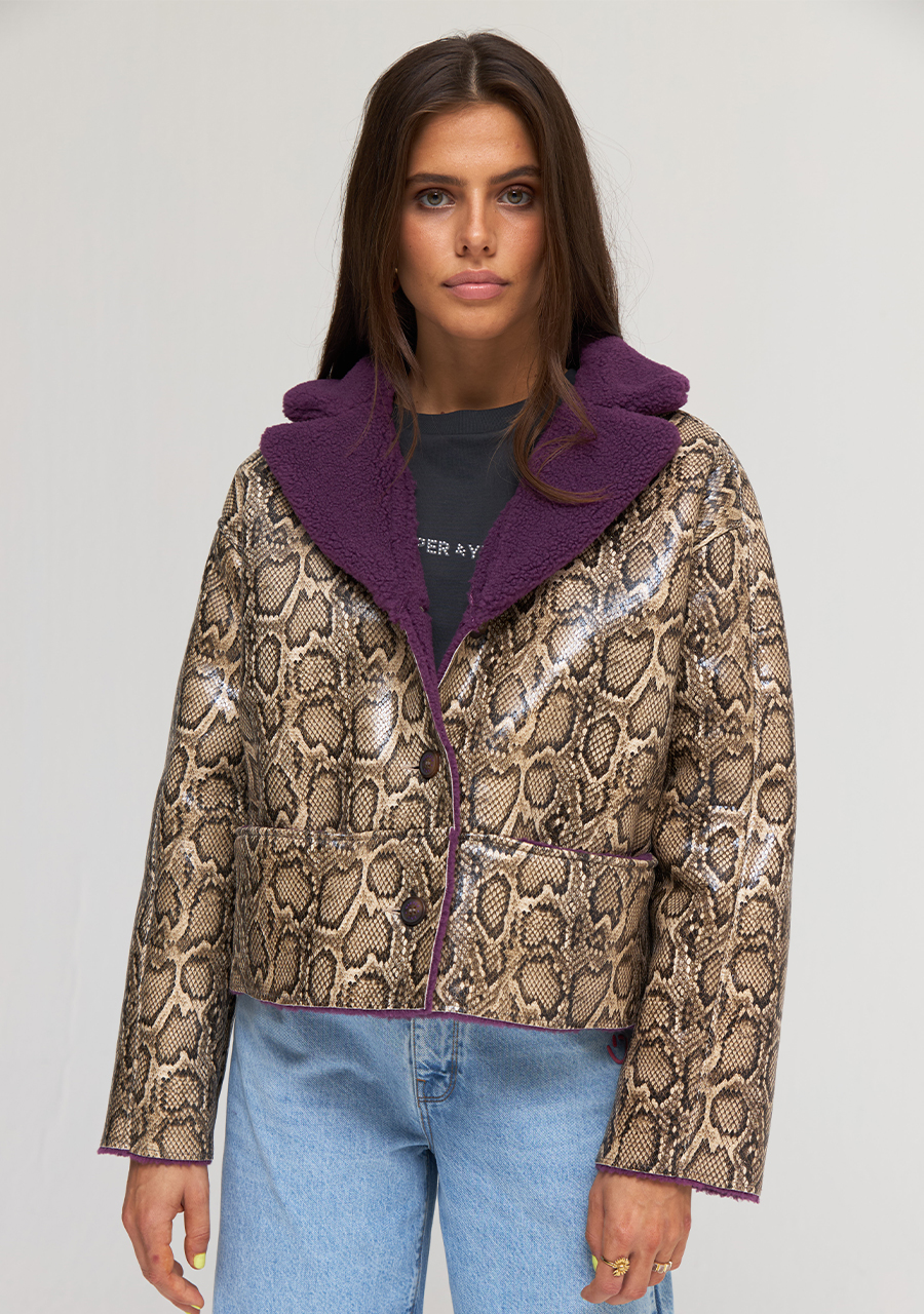 Harper & Yve Jacket Lammy AW24N222 Bruin