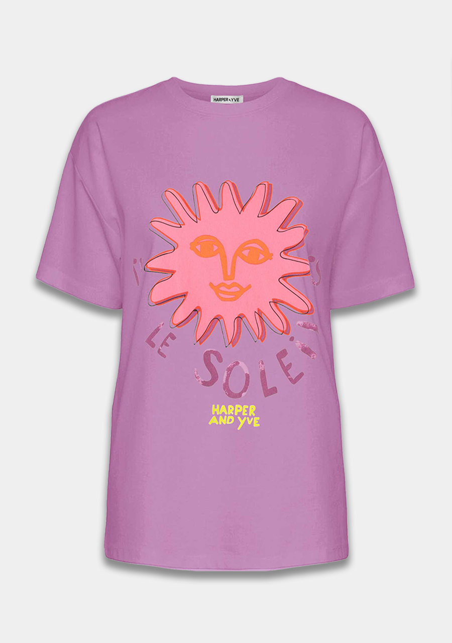 Harper & Yve T-shirt Lesoleil HS25Y305 Lila Harper & Yve T-shirt Lesoleil HS25Y305 Lila