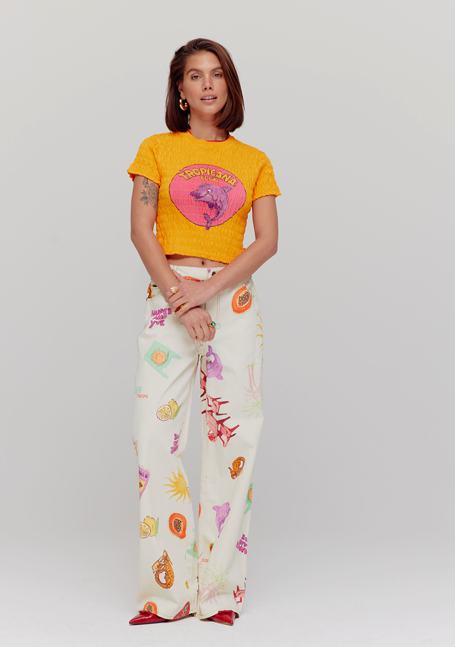 Harper & Yve Top Dolphin HST25Y301 Oranje