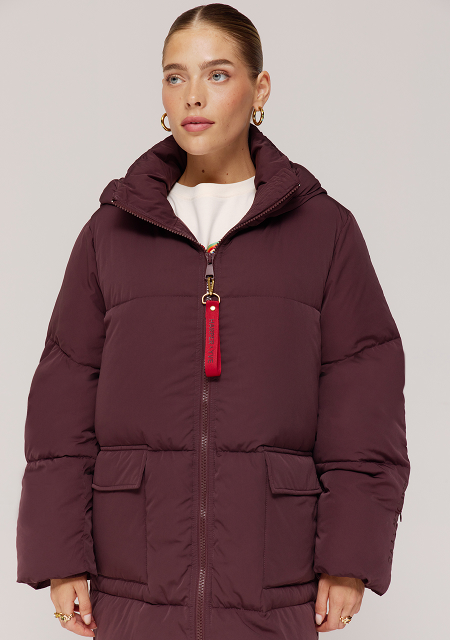 Harper & Yve Winterjas Yitty AW25N224 Donker bruin