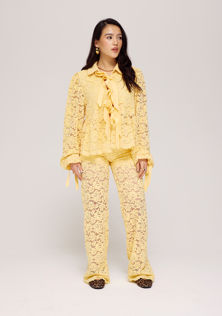 Harper & Yve Broek Lola SS25P104 Geel