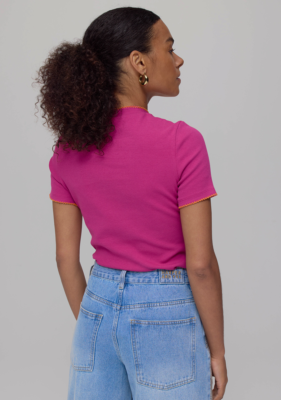 Harper & Yve Top Cammy AW25P400 Donker rose Harper & Yve Top Cammy AW25P400 Donker rose