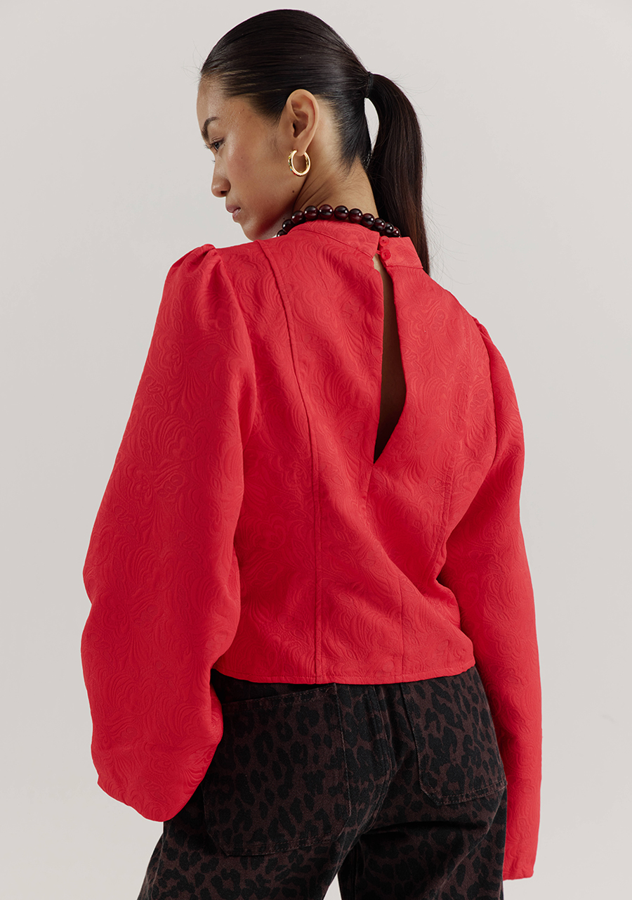 Harper & Yve Blouse Floor AW25P612 Rood