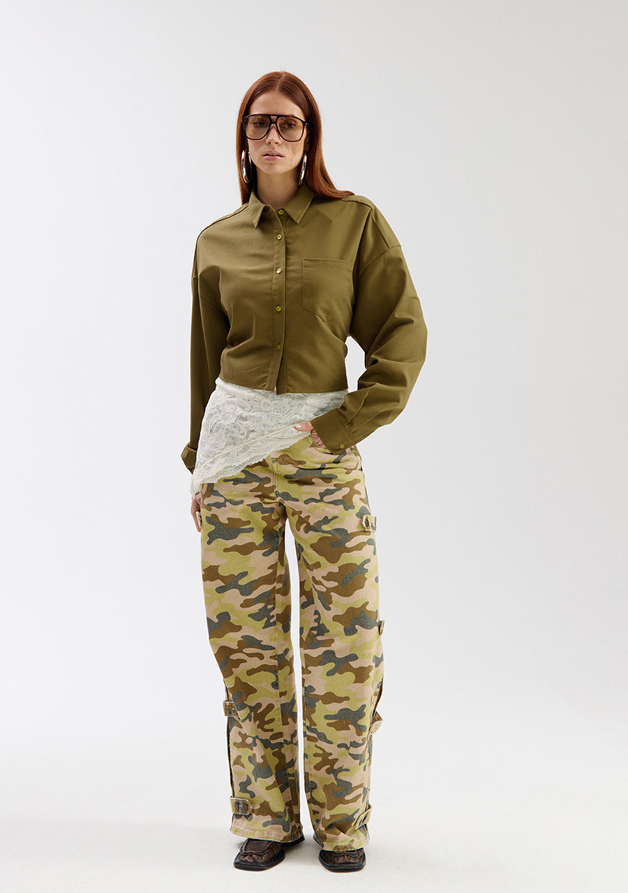 Harper & Yve Blouse Femke SS6P610 Midden groen