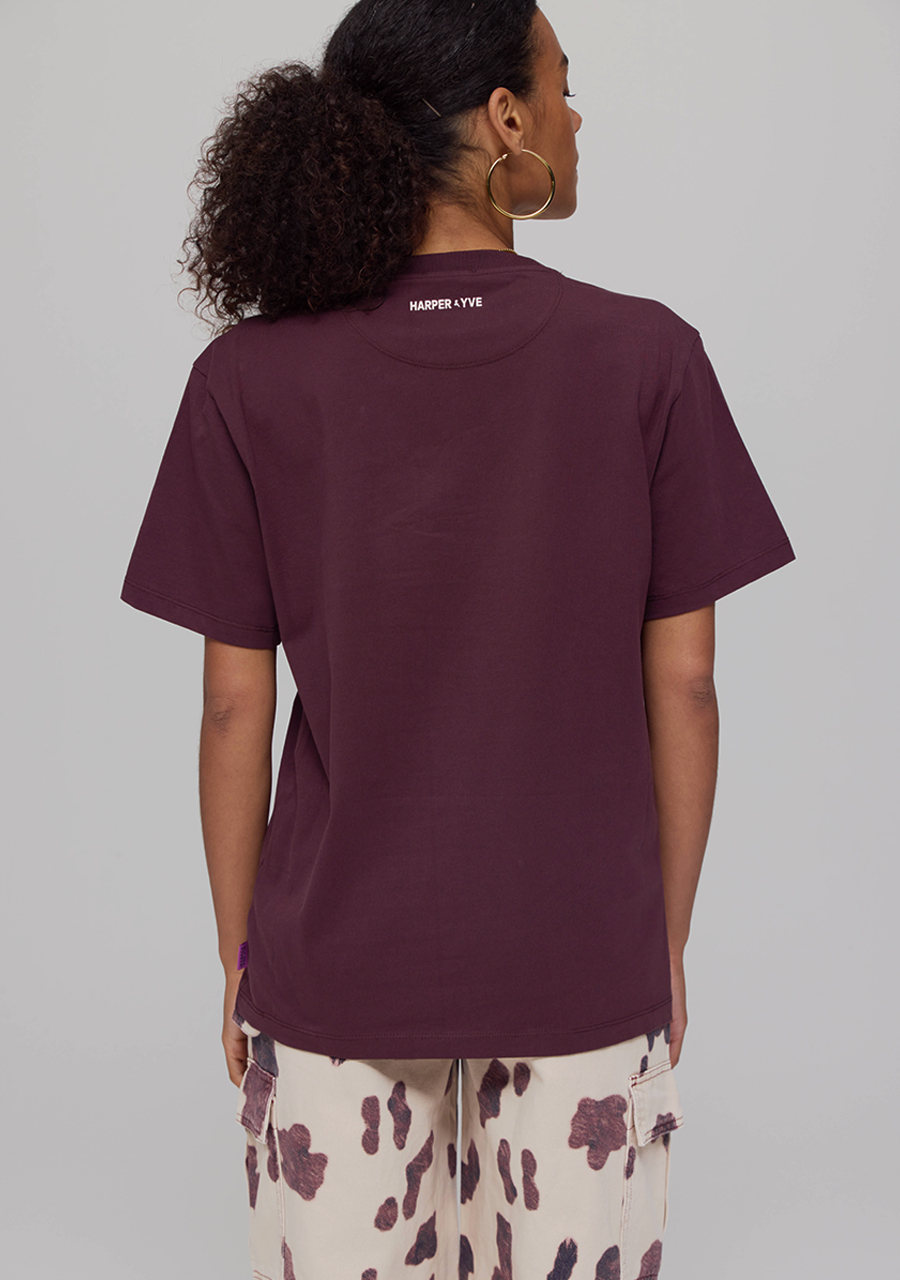 Harper & Yve T-shirt Dramatic AW25Y309 Donker bruin
