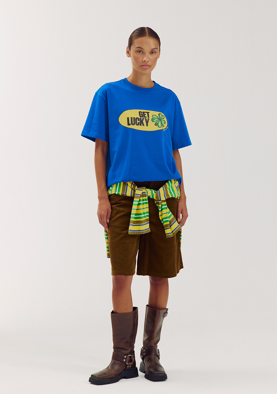 Harper & Yve T-shirt Get Lucky AWT6Y300 Blauw