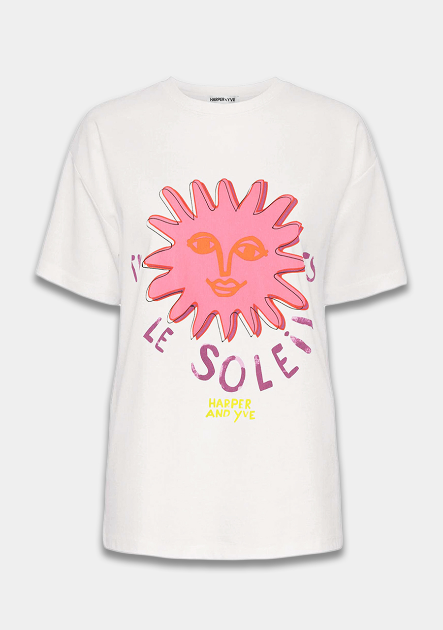 Harper & Yve T-shirt Lesoleil HS25Y305 Ecru