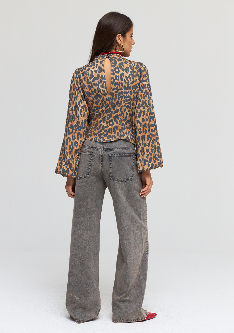 Harper & Yve Blouse Floor AW24P611 Bruin