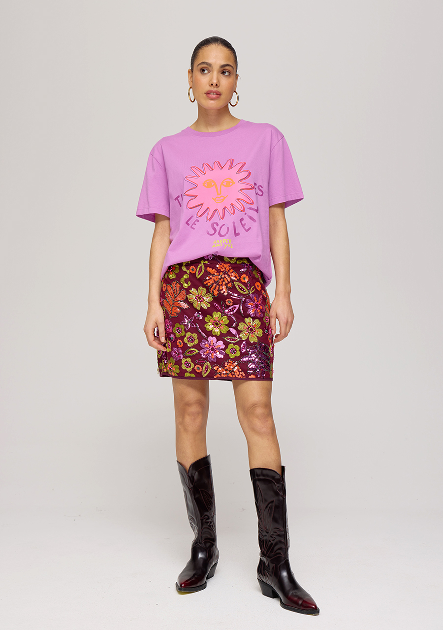 Harper & Yve T-shirt Lesoleil HS25Y305 Lila Harper & Yve T-shirt Lesoleil HS25Y305 Lila
