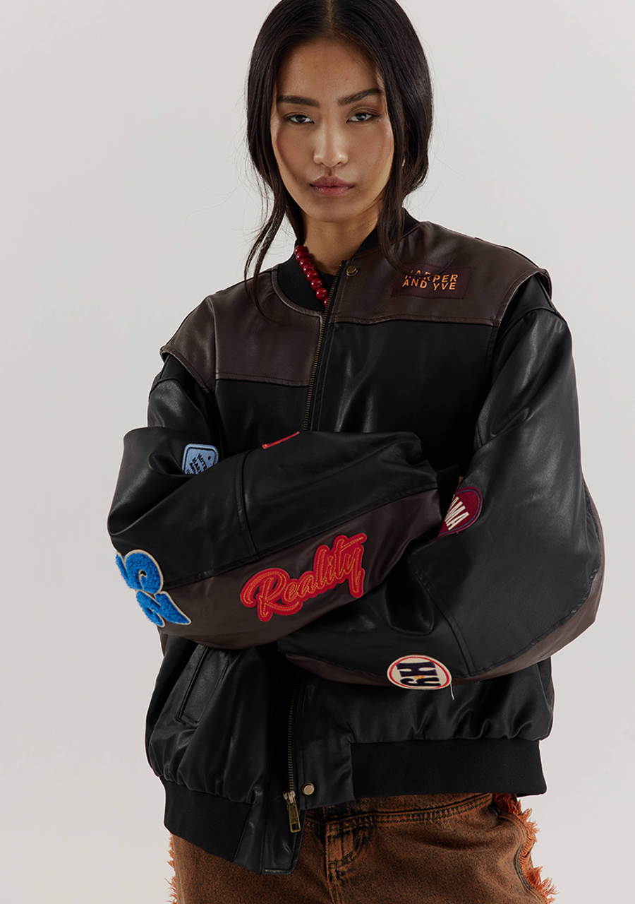 Harper & Yve Bomberjack Pleuni AW25P203 Donker bruin