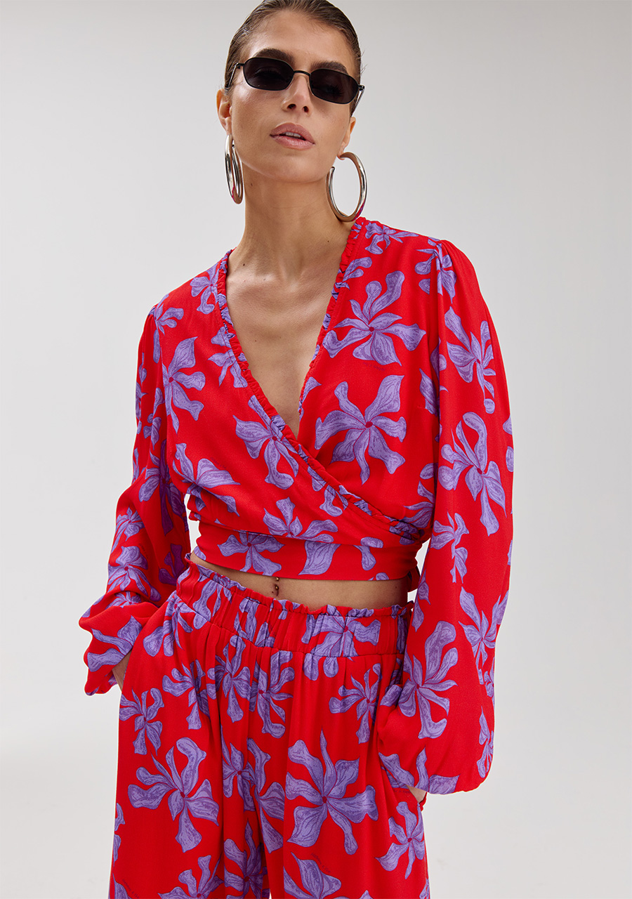 Harper & Yve Blouse Flora SS6P609 Rood